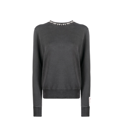 Anthracite Gray Sweatshirt with Crystals - Image 1