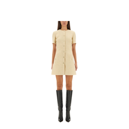 Textured Wool Tweed Dress - Image 1