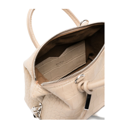 Boston Leather Handbag - Beige - Image 3
