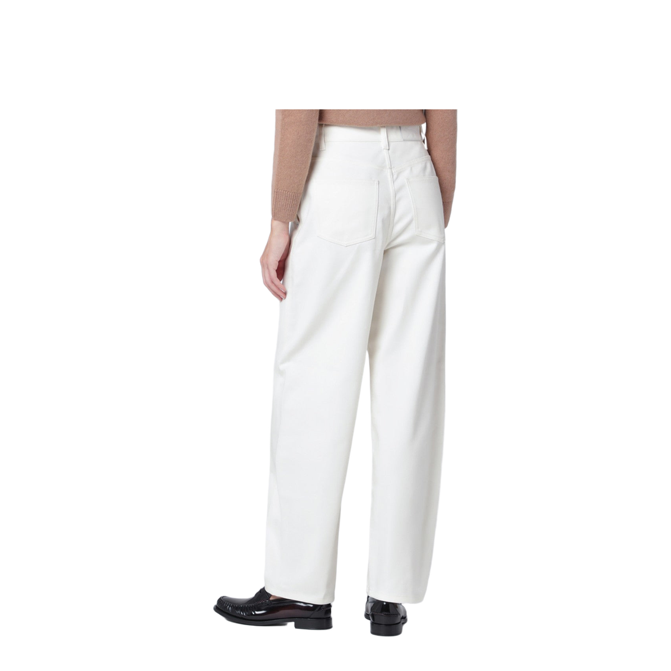 White Cotton Trousers - Image 2