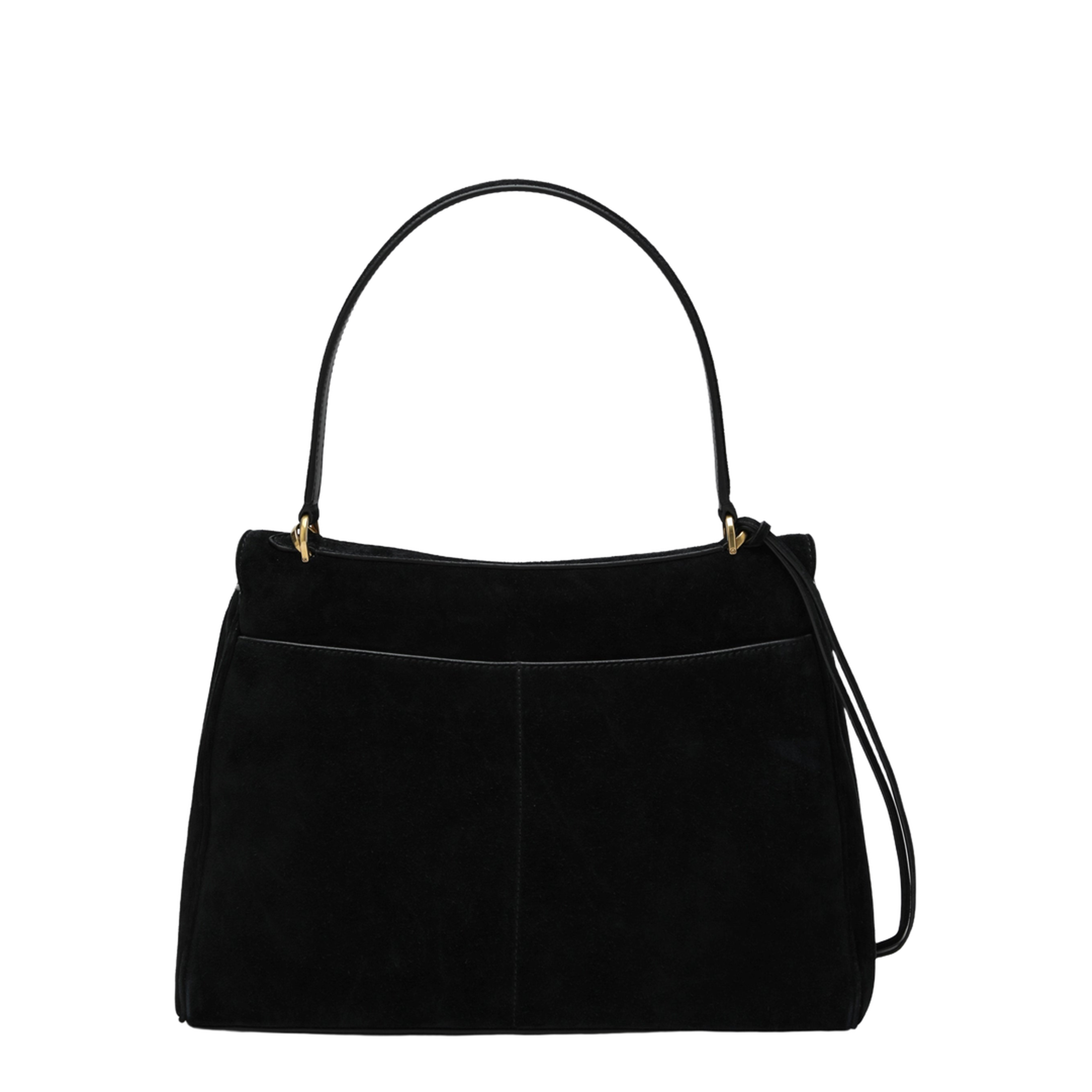 Rodeo Medium Suede & Smooth Calfskin Handbag - Black - Image 2