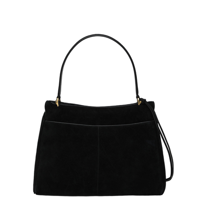 Rodeo Medium Suede & Smooth Calfskin Handbag - Black - Image 2