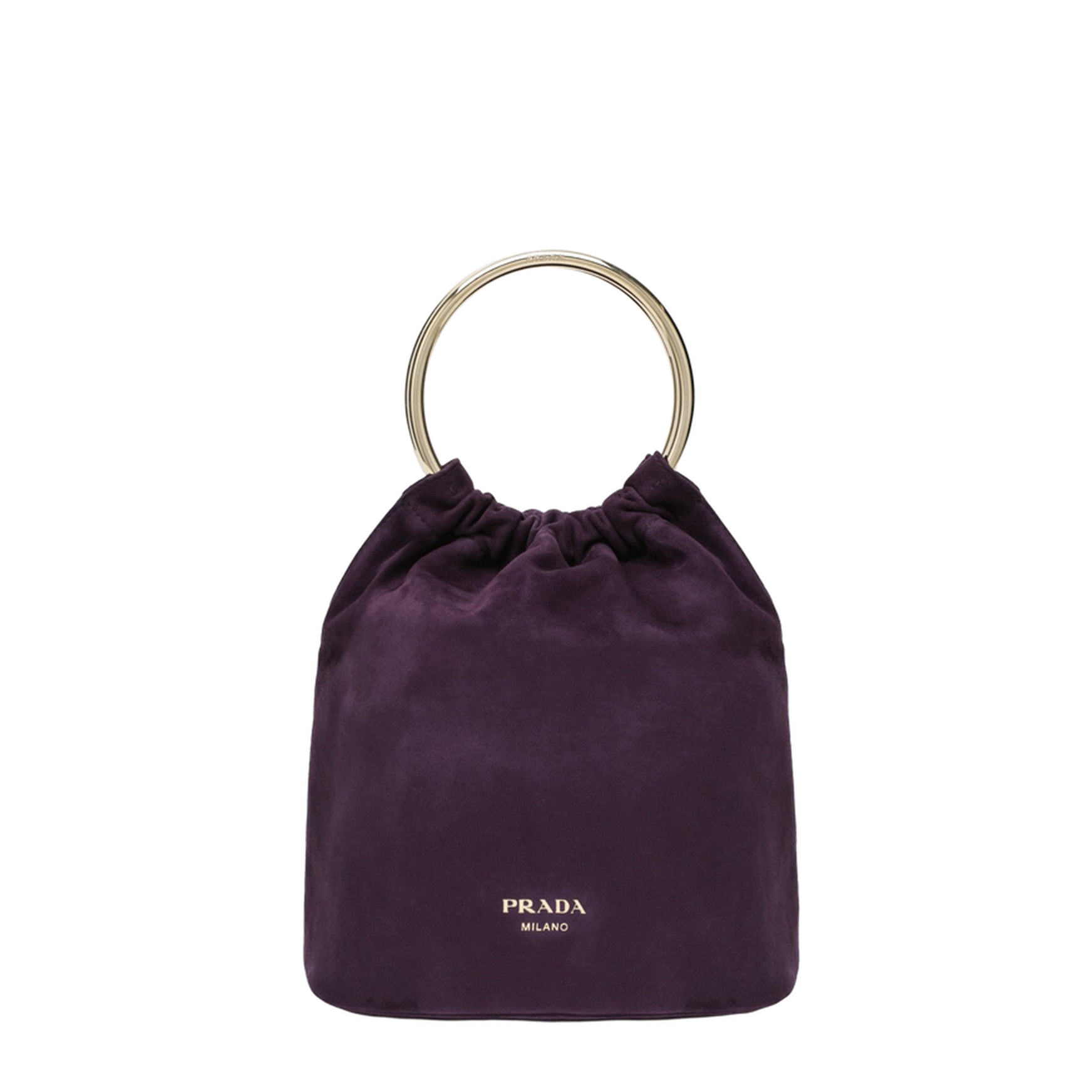 Mini Suede Bucket Bags - Plum