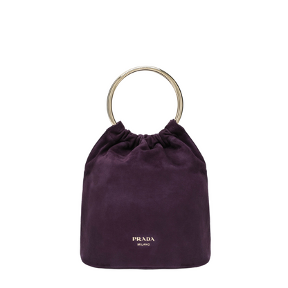 Mini Suede Bucket Bags - Plum