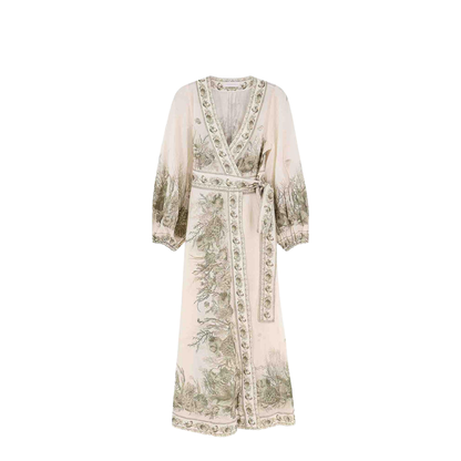 Wanderlust Wrap Cotton Midi Dress - Image 3