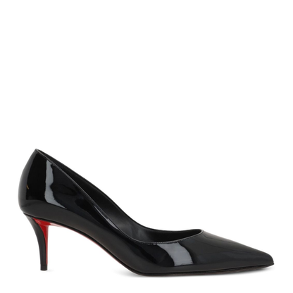 Black Patent Leather Pointed Toe Low Heel Slip-On - Image 1