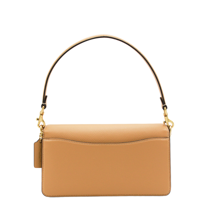 Tabby 26 Polished Pebble Leather Shoulder Bag - Brass/Biscuit - Image 5
