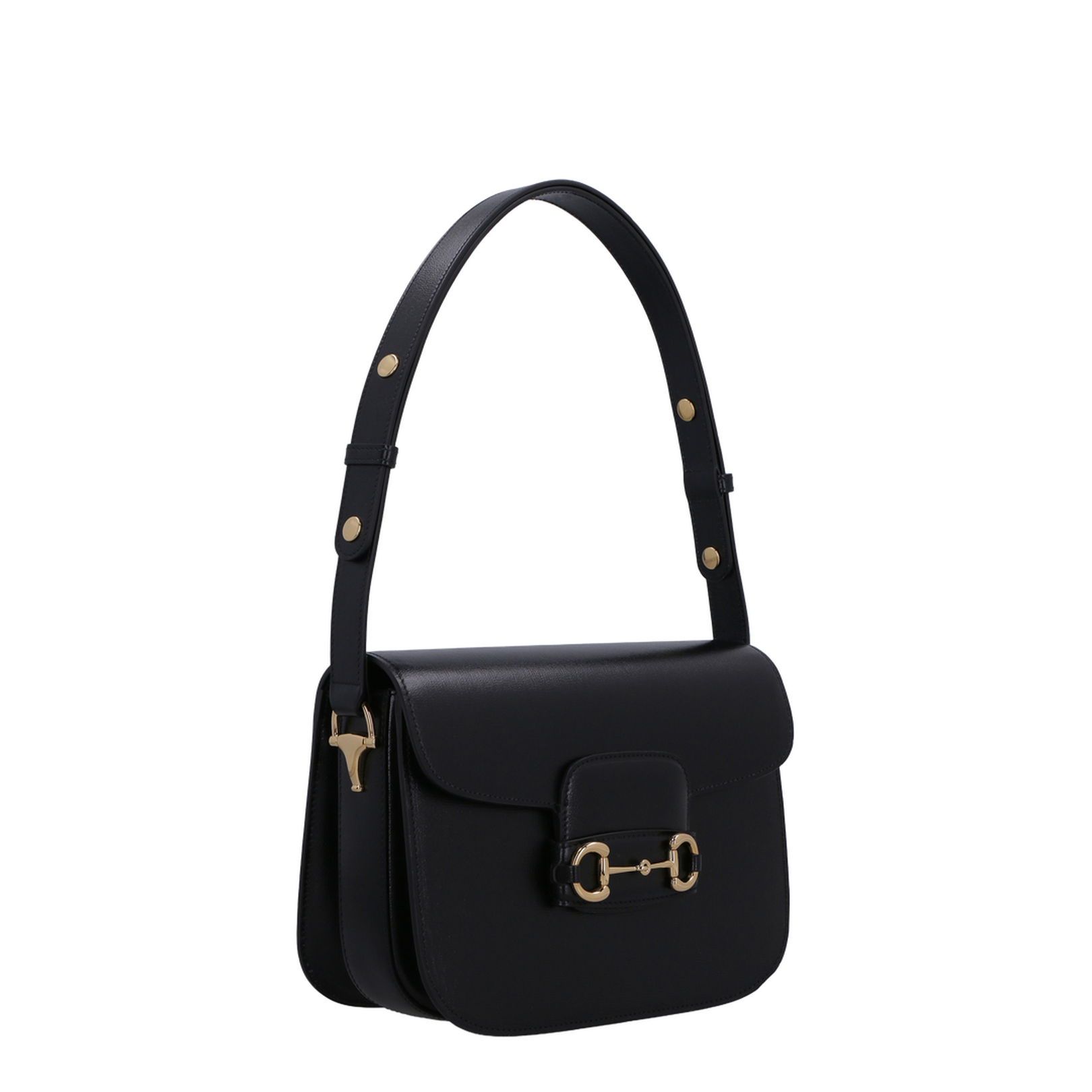 Horsebit 1955 Medium Leather Shoulder Bag - Black - Image 3