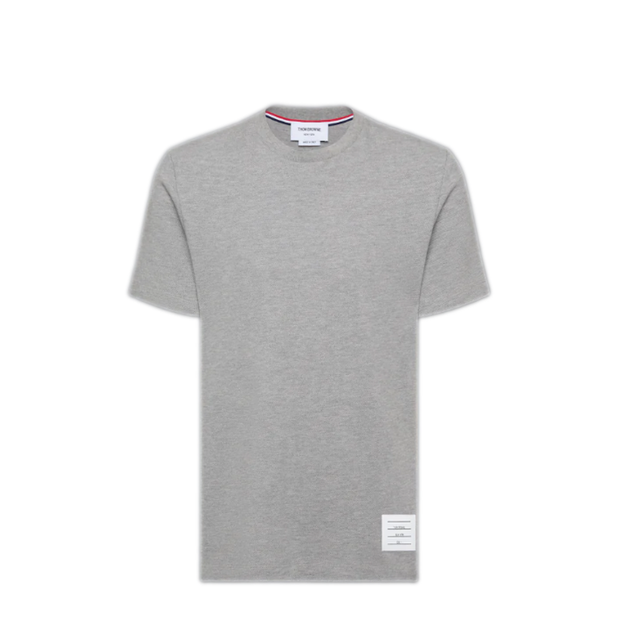 Short Sleeve Tee with Engineered 4 Bar Stripe in Classic Pique - Image 1