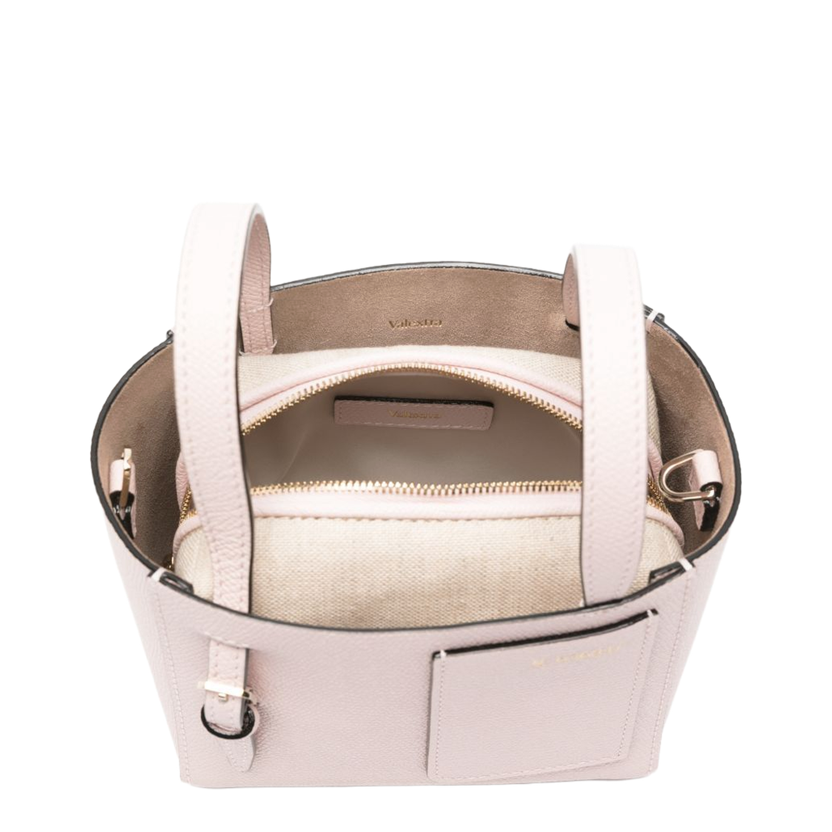 Micro Leather Bucket Bag Pink - Image 4