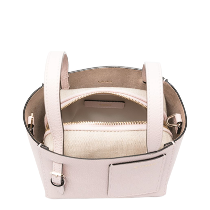 Micro Leather Bucket Bag Pink - Image 4