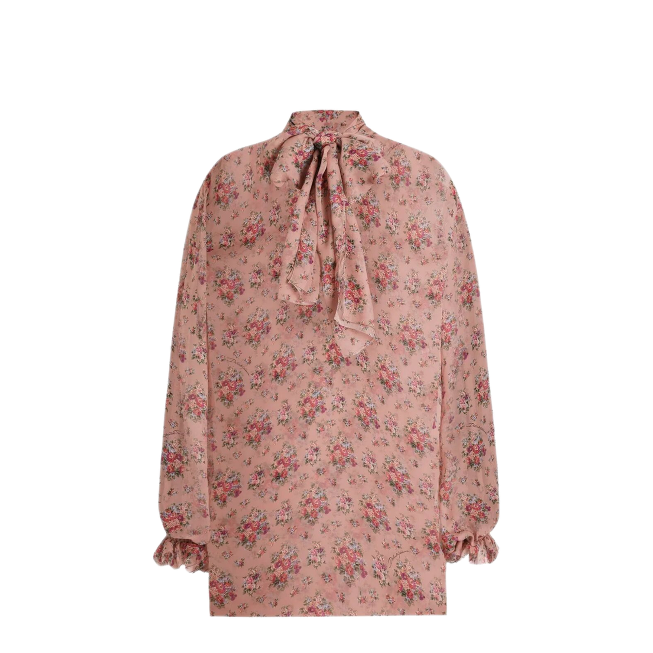 Small Flower Bouquets-Print Chiffon Top - Image 1