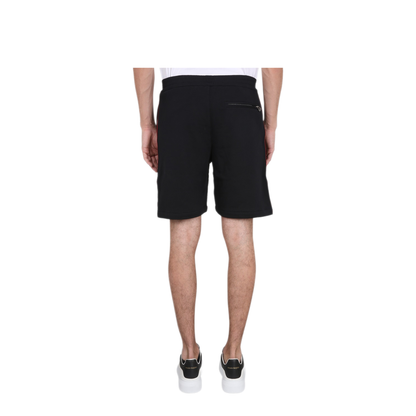 Black Cotton Bermuda Shorts - Image 4