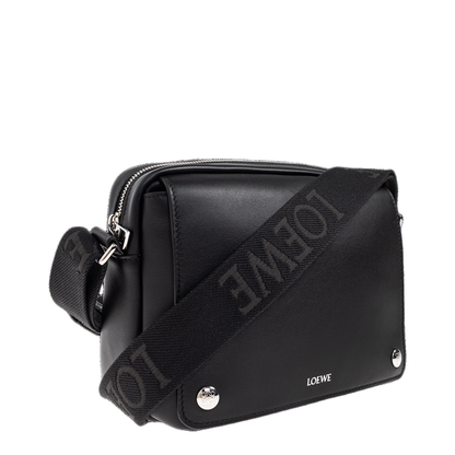 Pebble Crossbody Bag Smooth Calfskin Black - Image 4