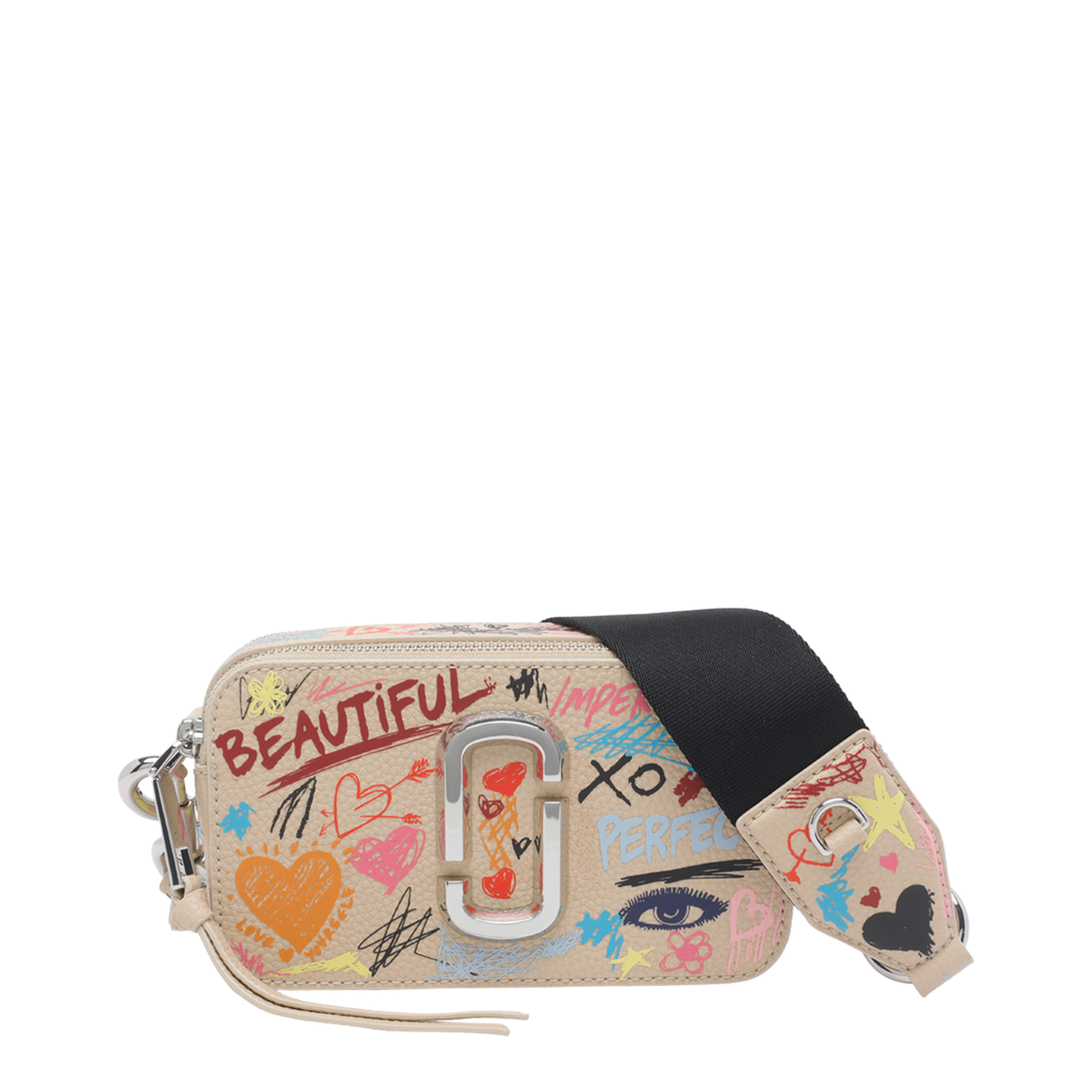 Snapshot Medium Pebble Leather Crossbody - Beige Multi - Image 1