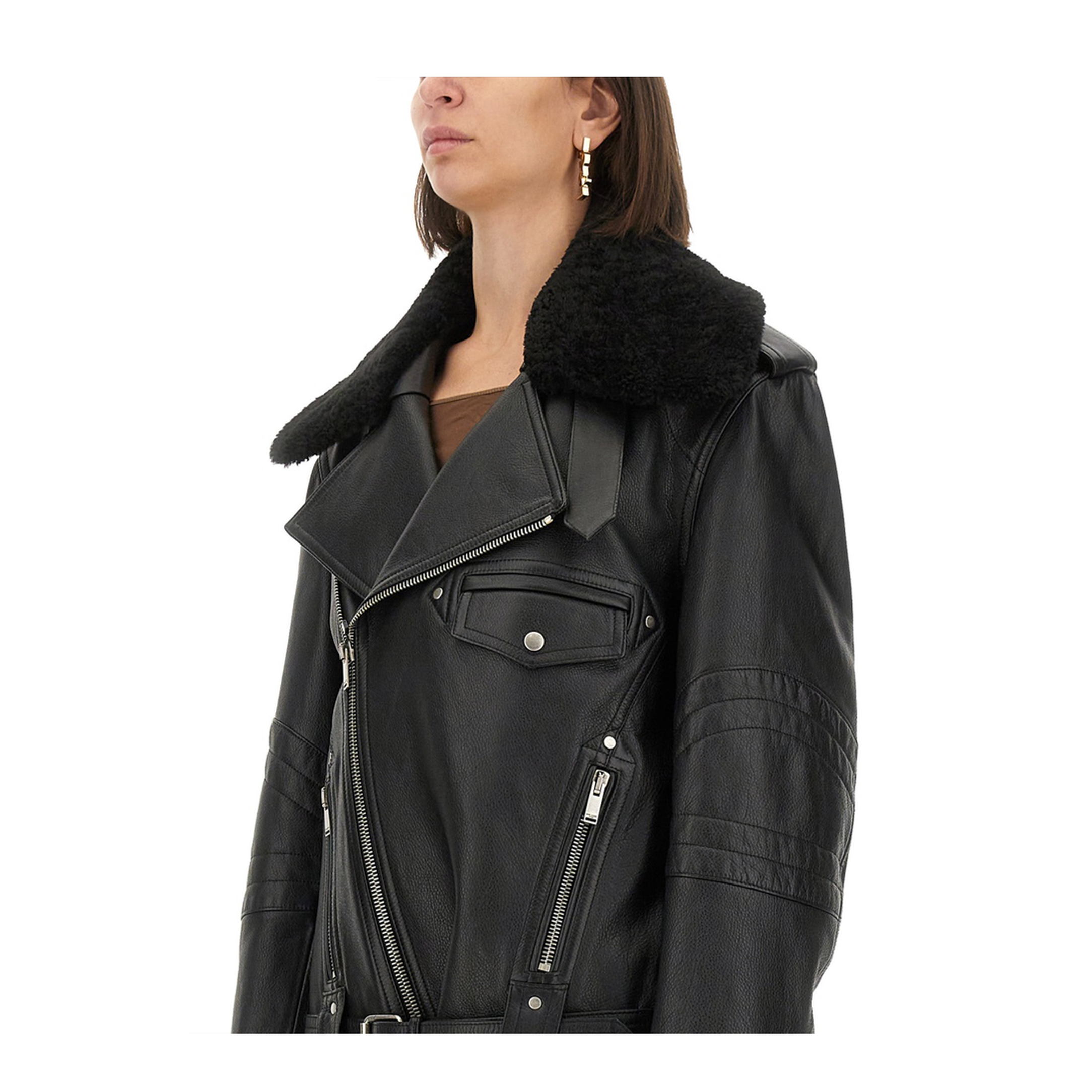 Leather Biker Jacket - Image 4