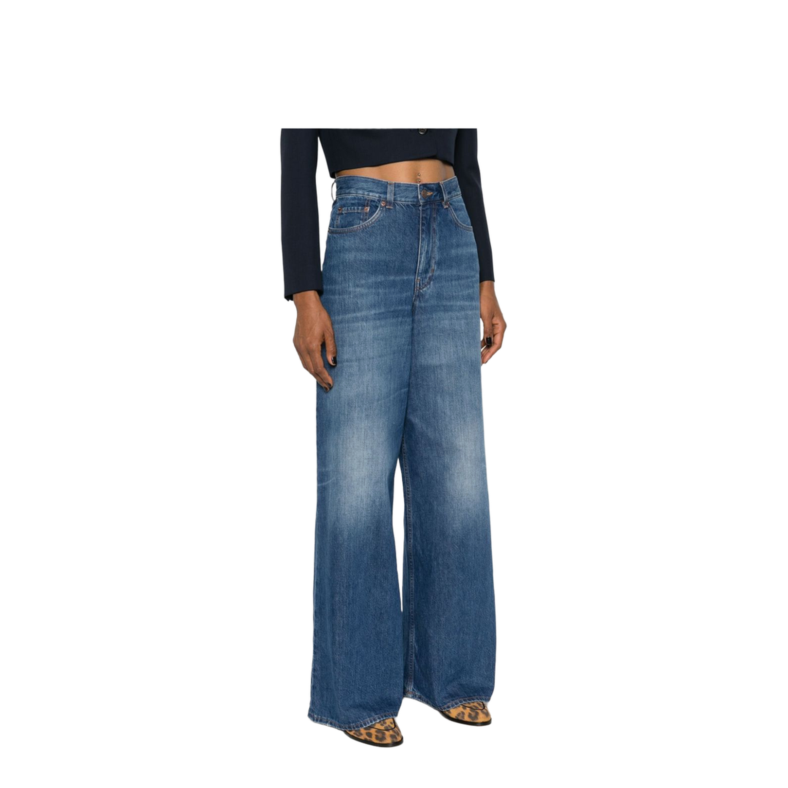 Straight Leg Jeans - Organic Cotton Wide Leg Denim Jeans - Image 3