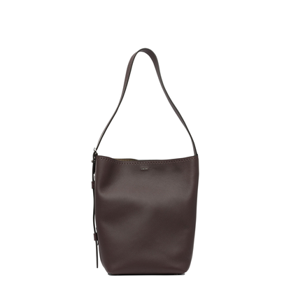 Archetipo Calf Leather Bucket Bag - Bordeaux - Image 1