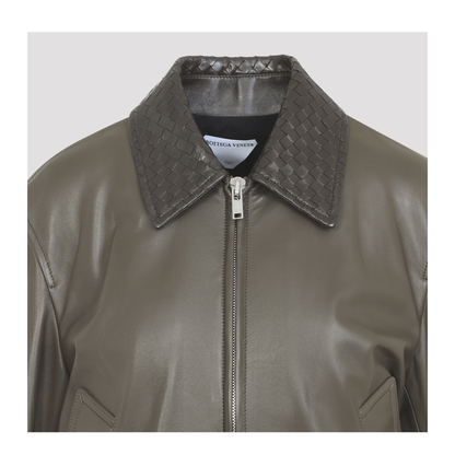Leather Bomber Jacket - Image 4
