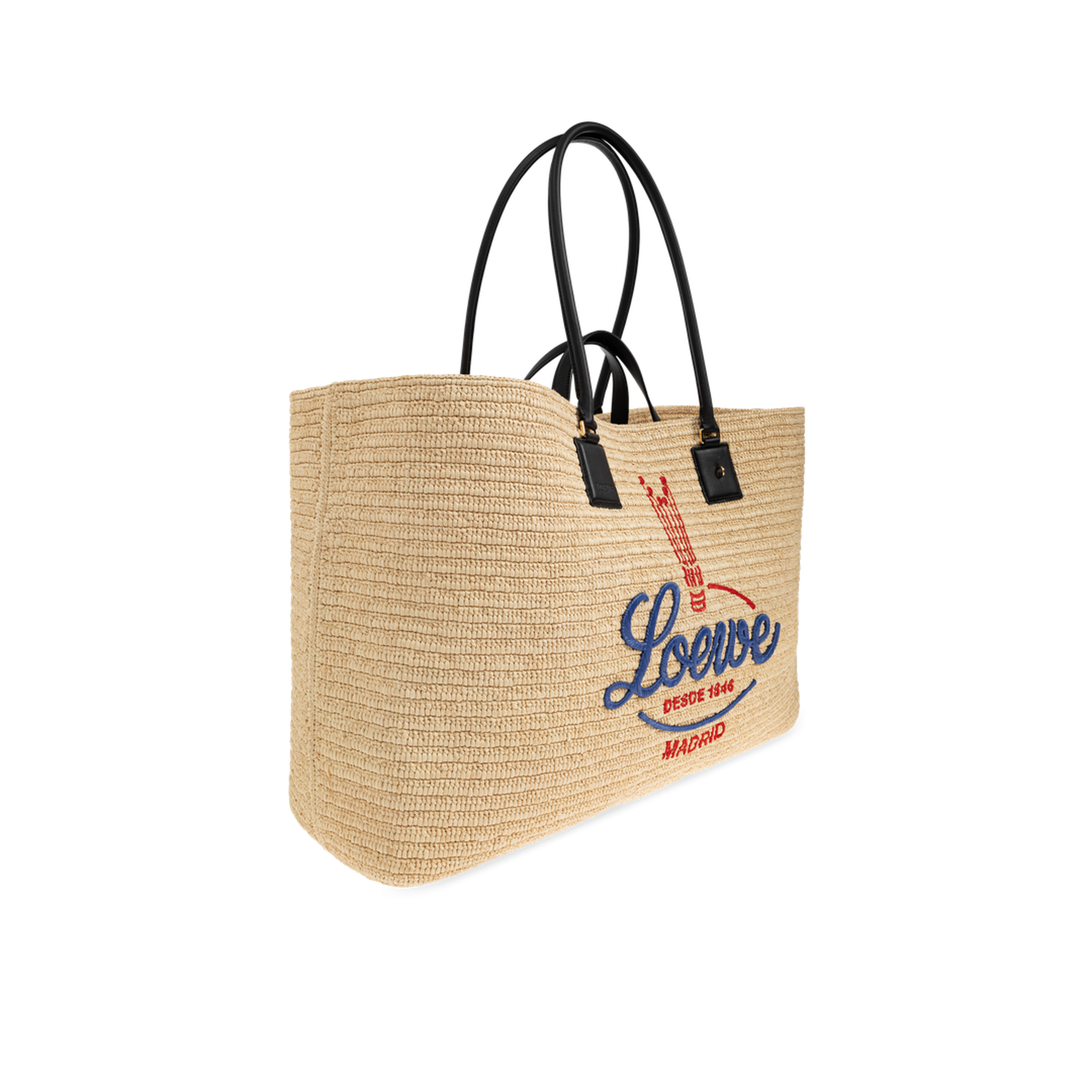 Verano XL Raffia Tote - White/Multicolor - Image 3