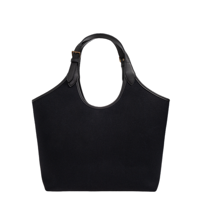 La Medusa Large Canvas Tote Bag - Black+Gold - Image 3