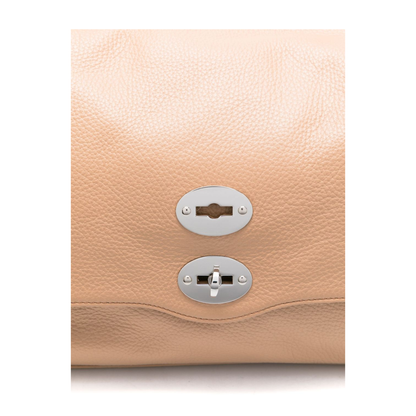 Postina Daily Medium Leather Handbag - Light Brown - Image 4