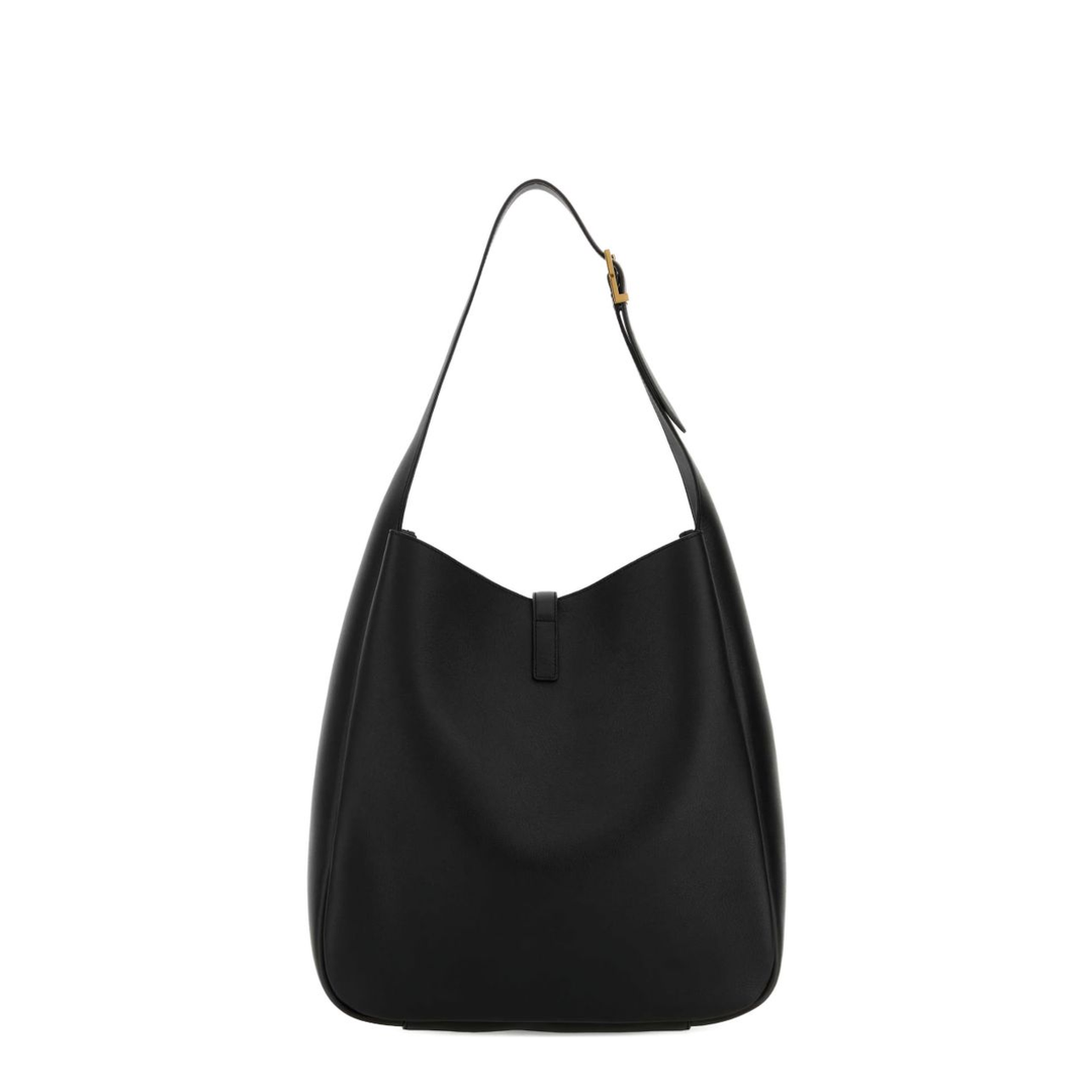 Le 5 À 7 Supple Large Grained Calfskin Shoulder Bag - Black - Image 2