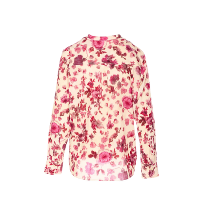 Silk Rose Print Blouse - Image 2