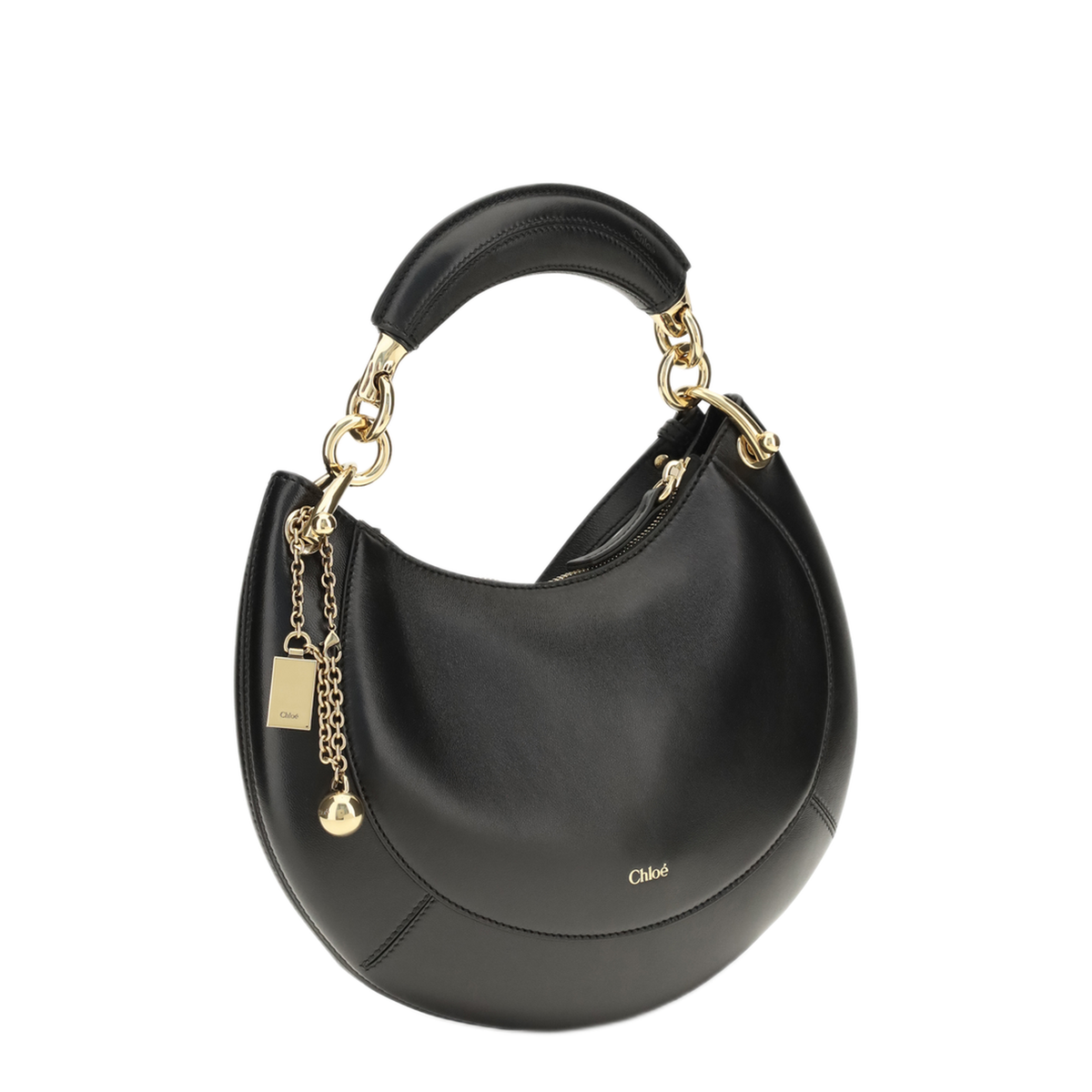 Banana Small Lambskin Hobo - Black - Image 2