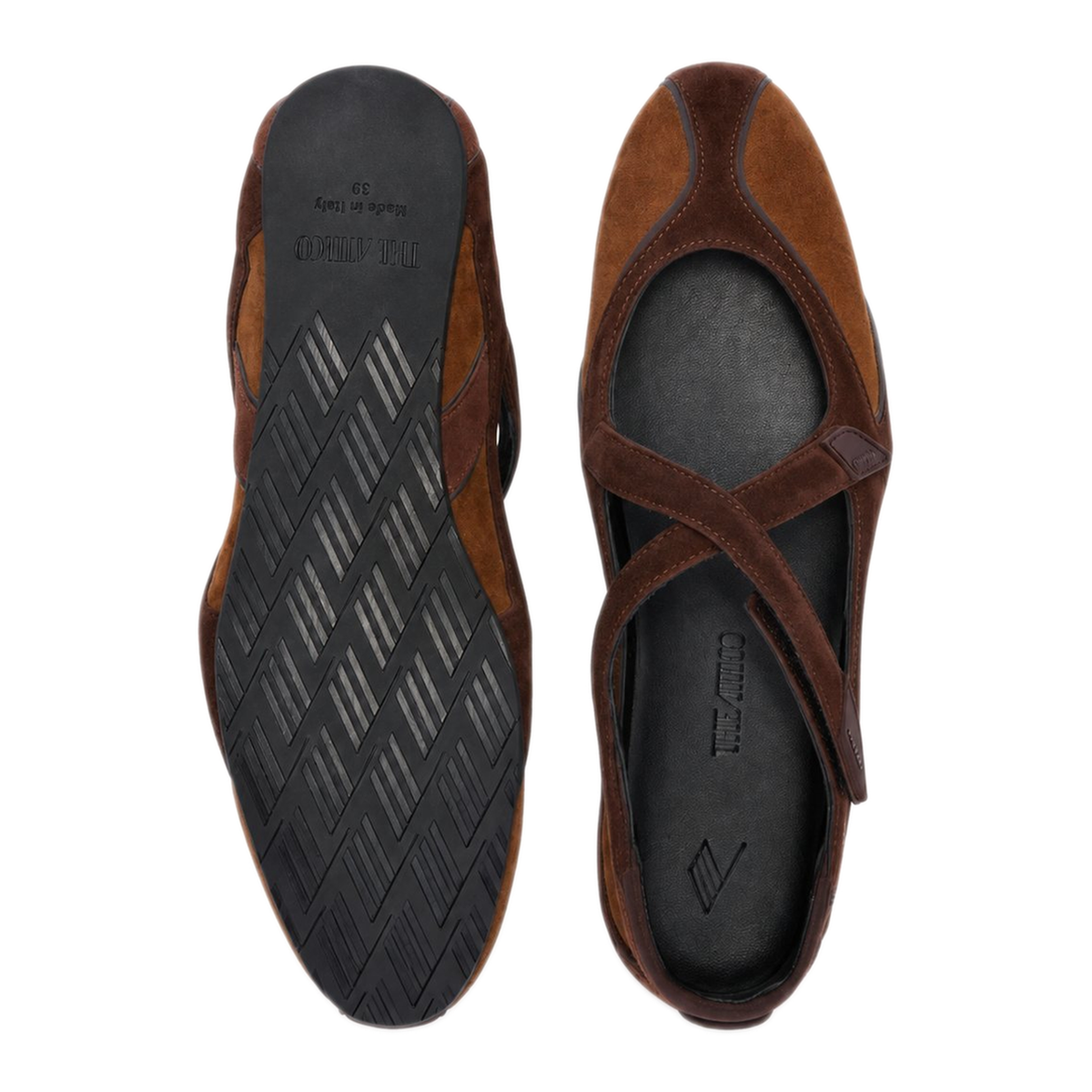 Floor 01 Suede Ballerina-Sneaker Flats In Brown - Image 3