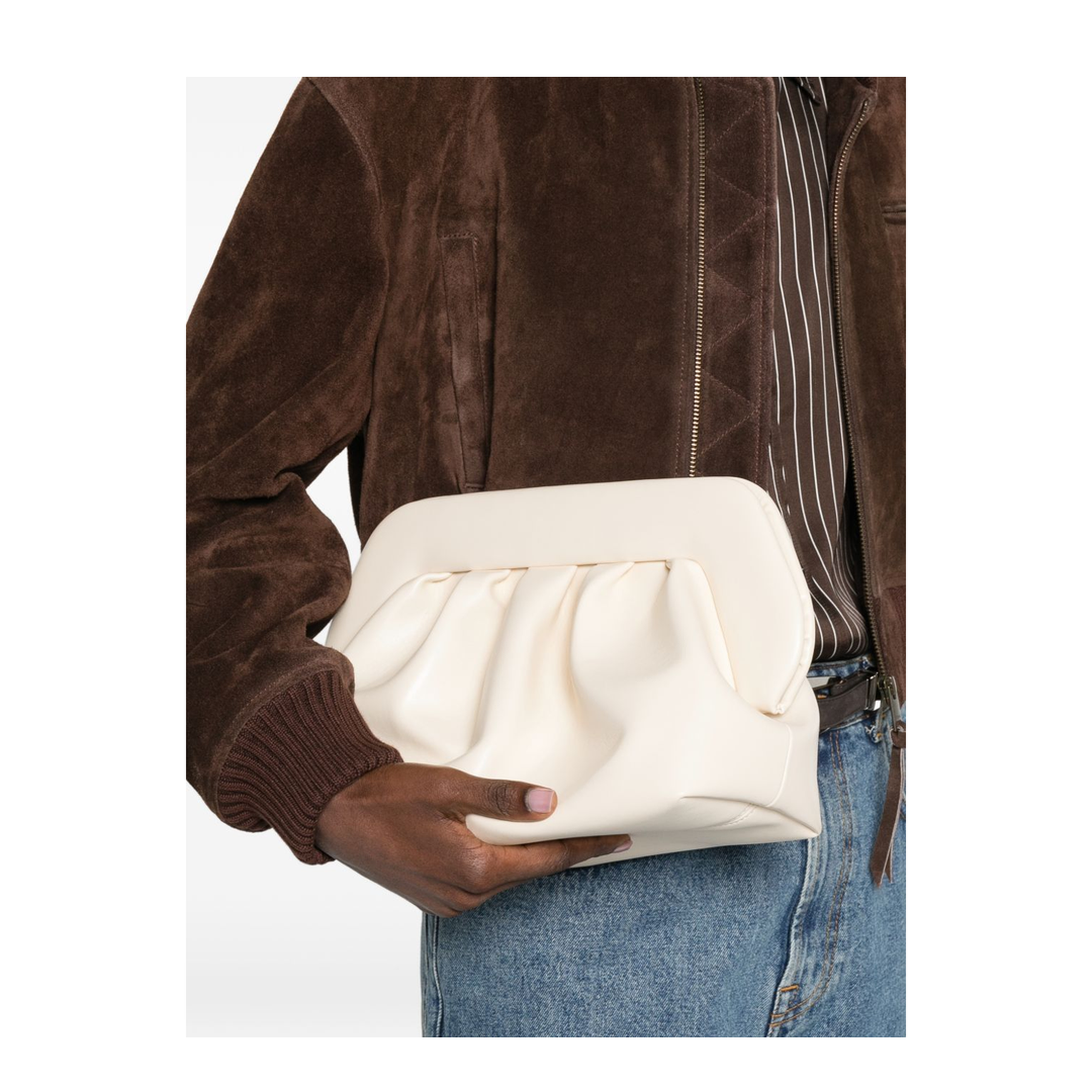 Bios One Size Satin Clutch - Butter Cream - Image 2