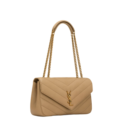 LOULOU Medium Lambskin Shoulder Bag - Natural Tan - Image 5