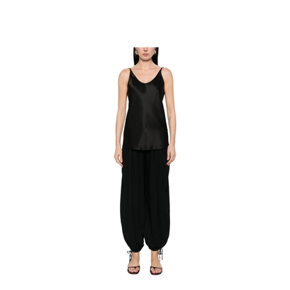 Women's Silk Top Black - Image 3