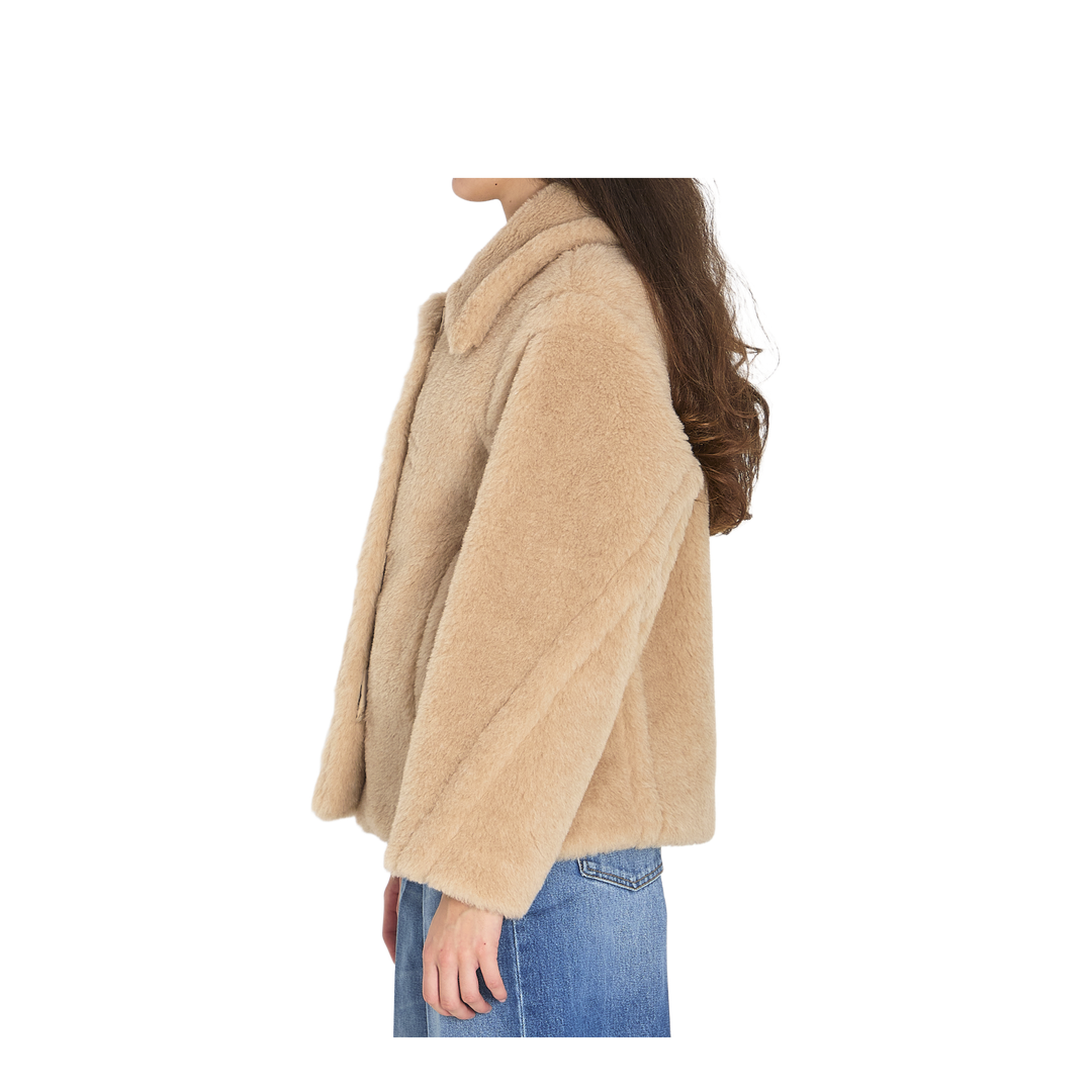 Cropped Teddy Coat - Image 3