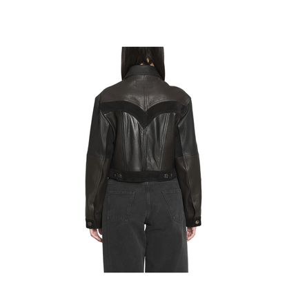 Slim-fit leather blouson - Image 4