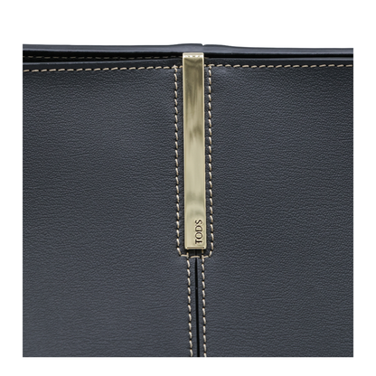 Medium Small Calfskin Shopping Bag - Black - Image 7