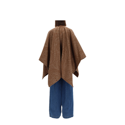 Wool Cashmere Jacquard Cape - Image 4