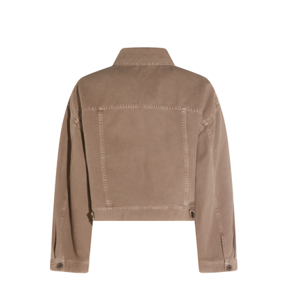 Women's Cropped Jackets Brown - Image 4