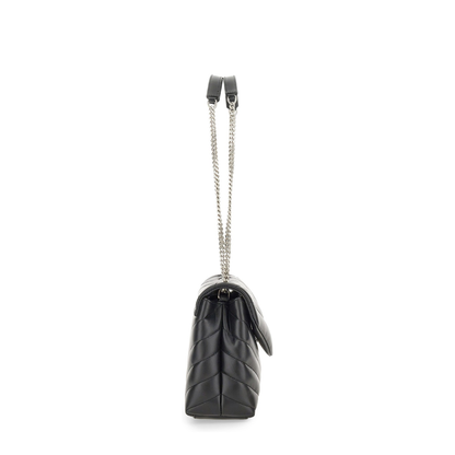 Loulou Small Leather Shoulder Bags - Black - Image 3