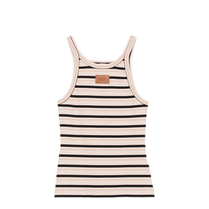 Multicolour Cotton Striped Knit Top - Image 1