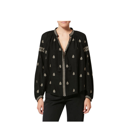 Rodis Embroidered Tussar Silk Blouse - Image 4