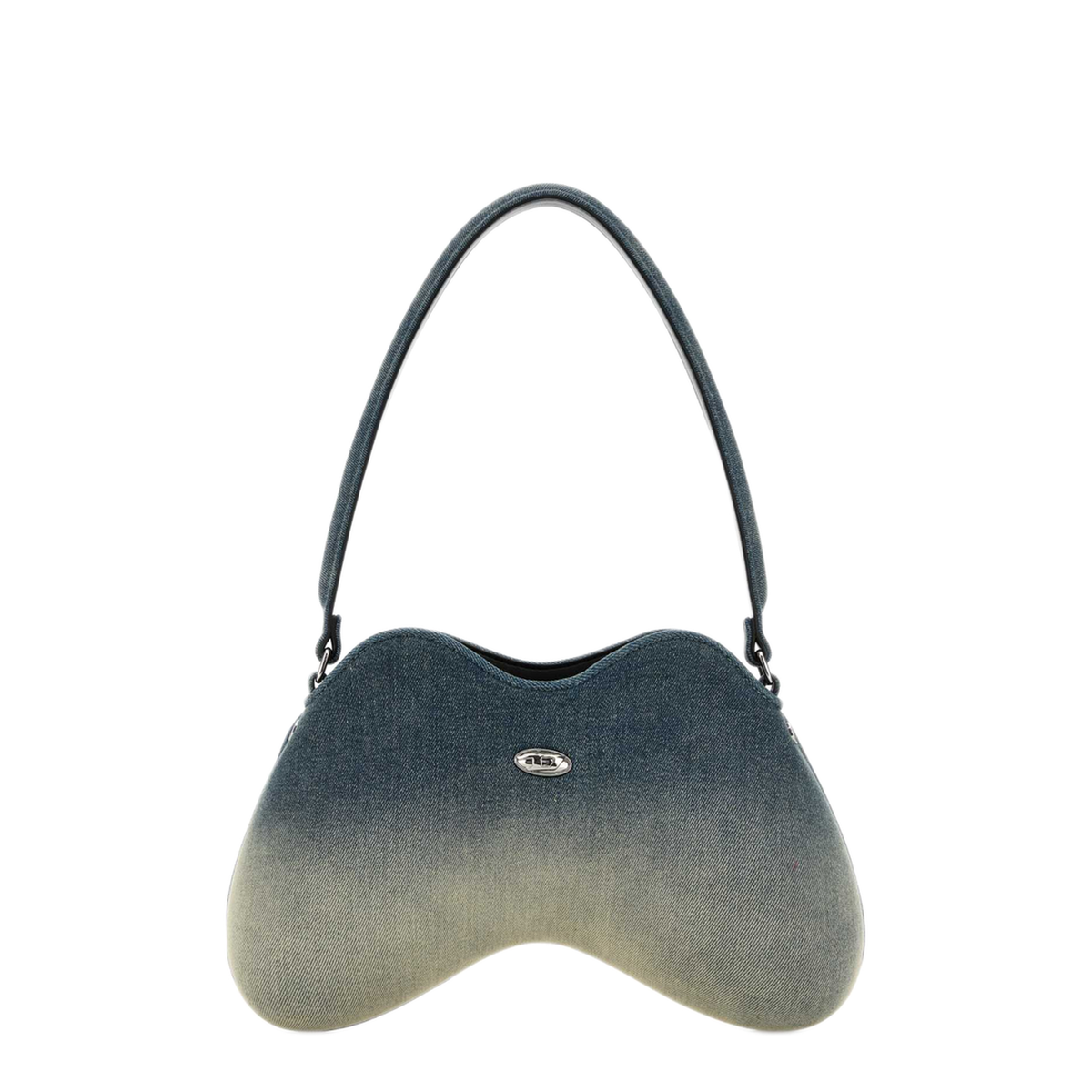 Double-D Medium Solarised Denim Shoulder Bag - Blue - Image 1
