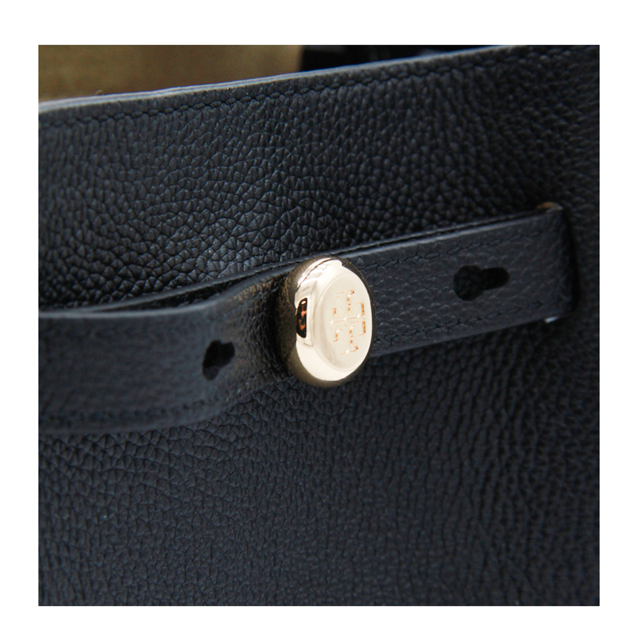 Romy Pebbled Leather Bucket Bag - Black - Image 7