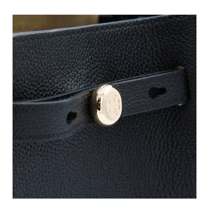 Romy Pebbled Leather Bucket Bag - Black - Image 7