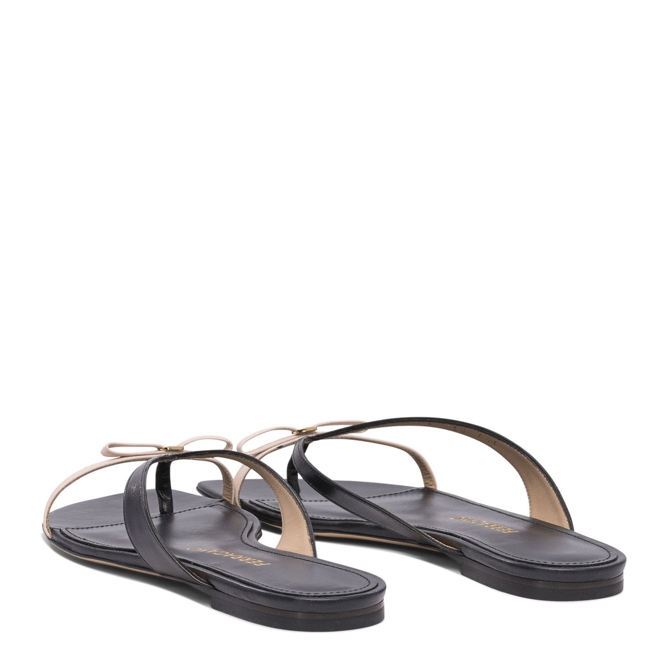Leather Sandals In Black - Image 4