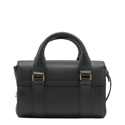 Mini Bayswater Small Classic Grain Leather Top-Handle Bag - Black - Image 6