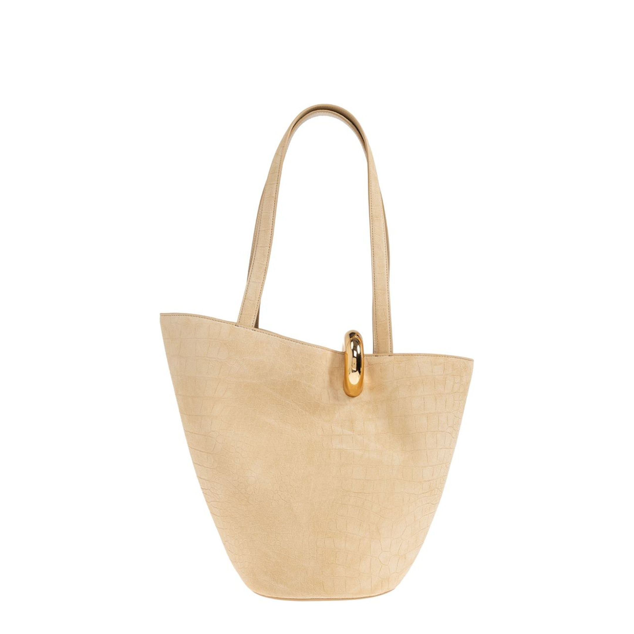 Le Bambola Moyen Calf Leather Bucket Bag - Light Beige - Image 5
