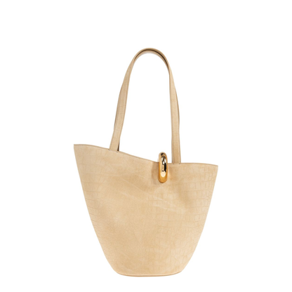 Le Bambola Moyen Calf Leather Bucket Bag - Light Beige - Image 5