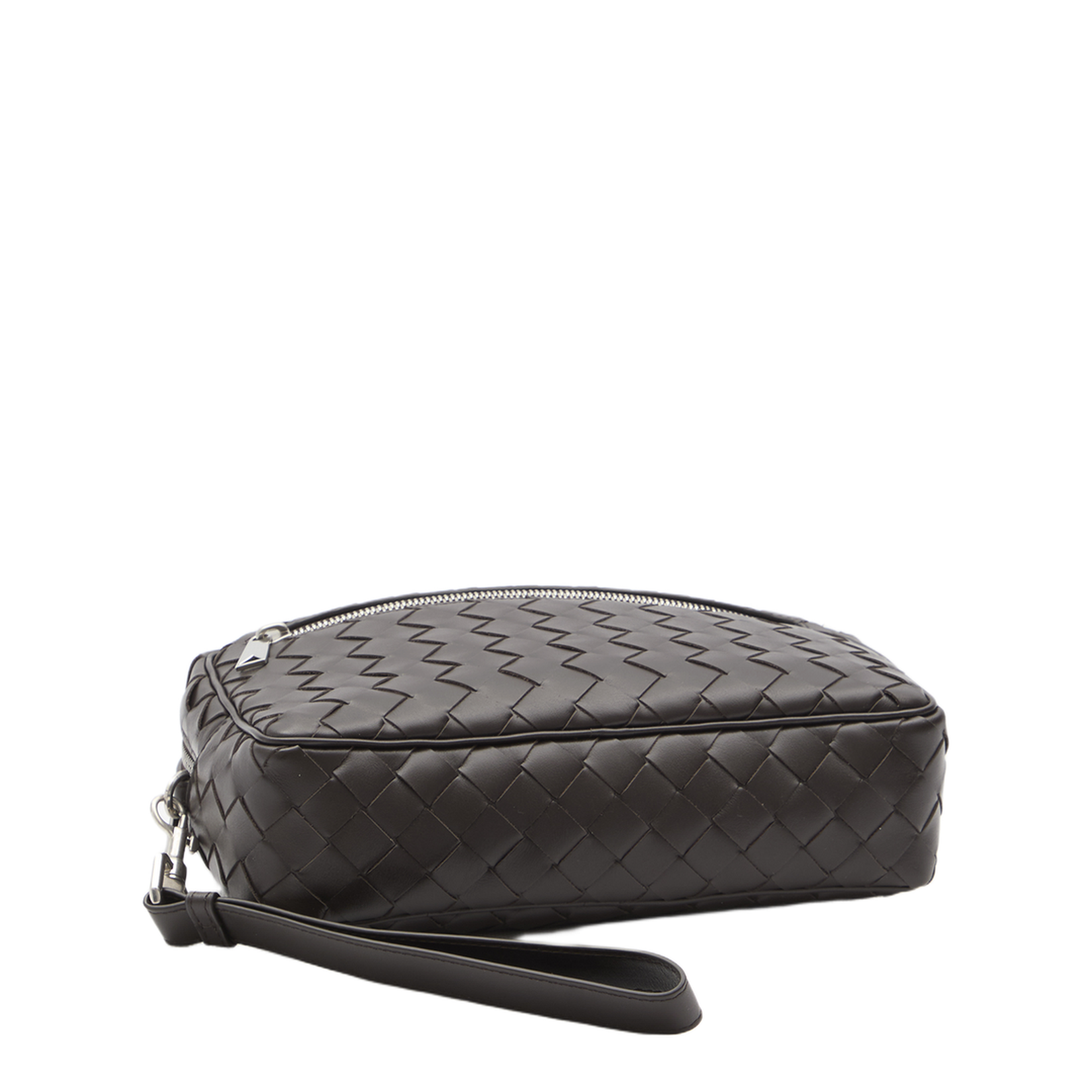 Intrecciato Small Leather Pouch - Brown - Image 3