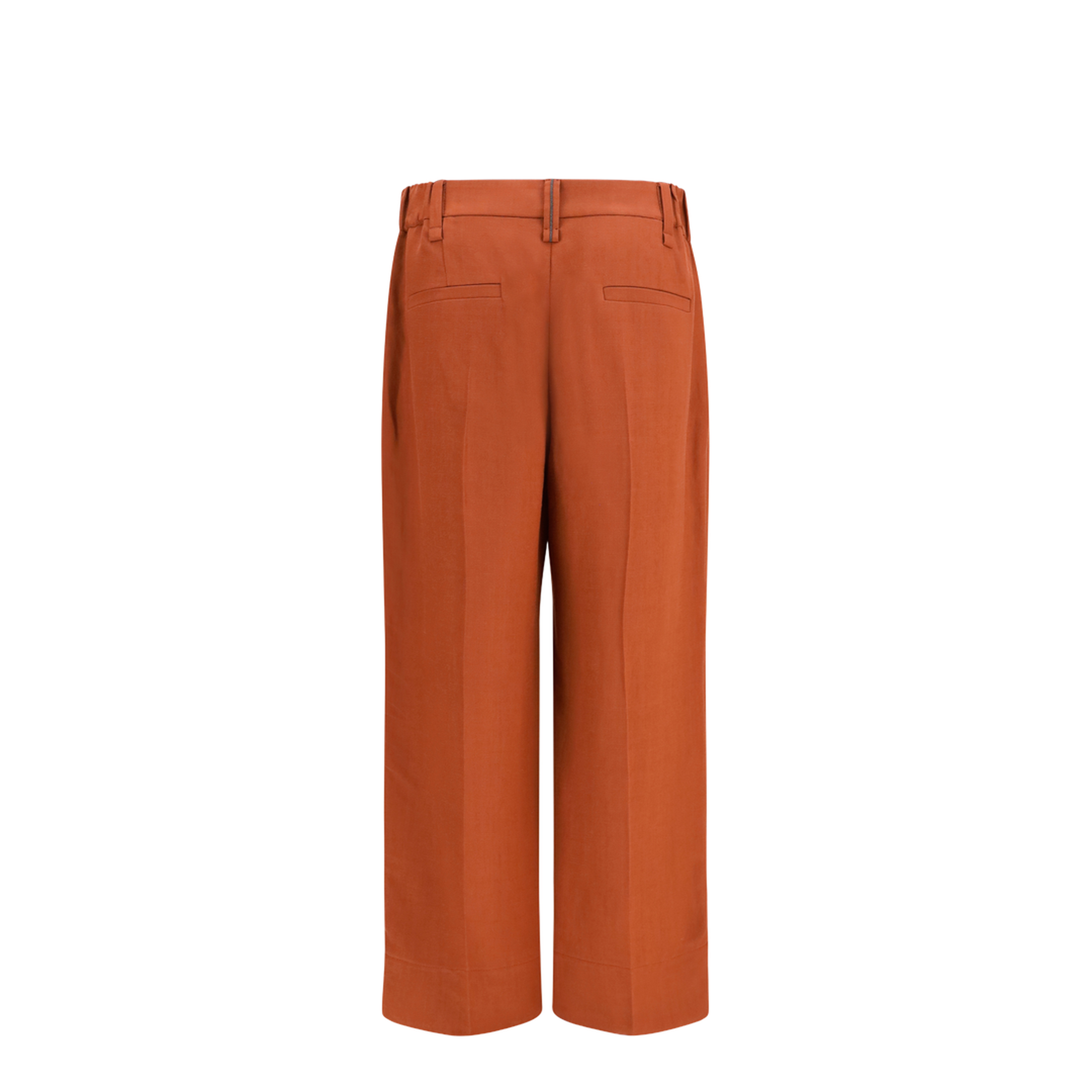 Cigarette Pants in Fluid Viscose and Linen Twill - Image 2